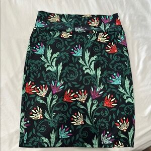 Floral Black Skirt